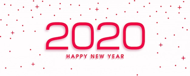 New year 2020 greeting card