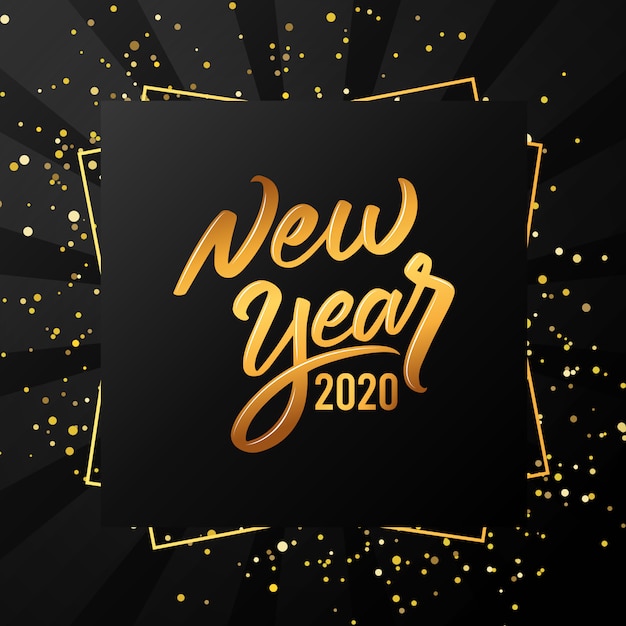 New year 2020 luxury template