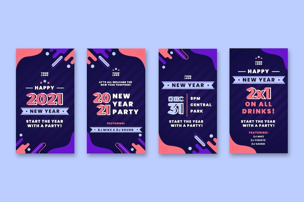 New year 2021 instagram stories collection