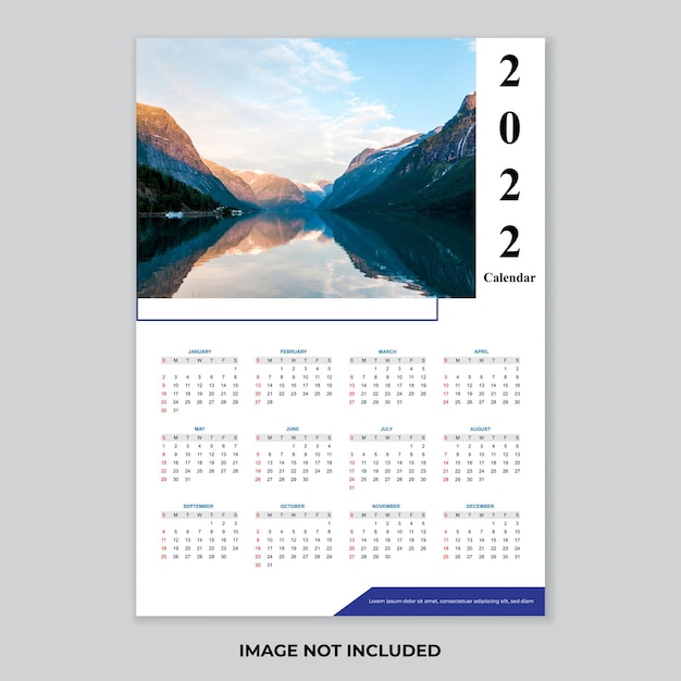 New year 2022 Calendar in modern style