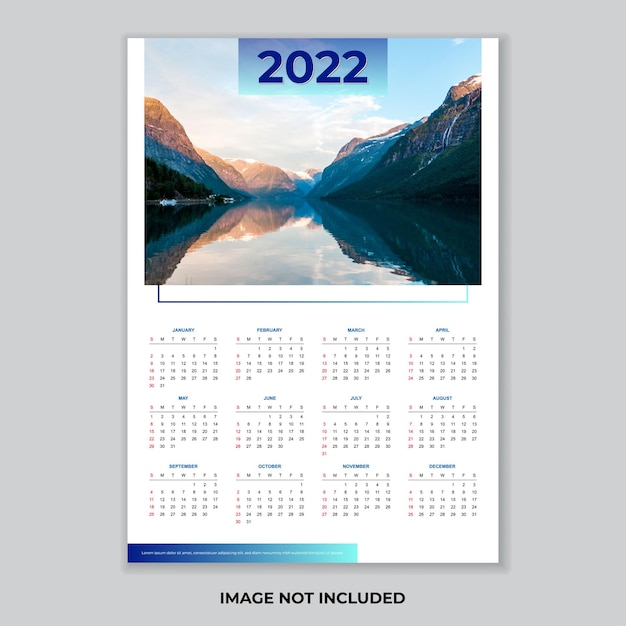 New year 2022 Calendar in modern style