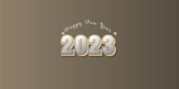 new year 2023 background design with brown color