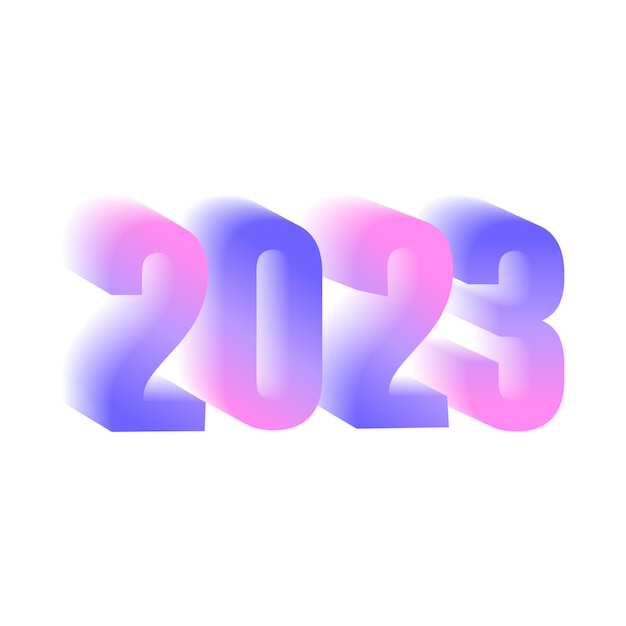 New year 2023 calendar date illustration pink violet color