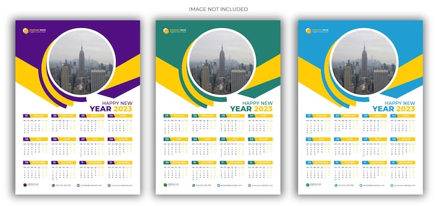 New Year 2023 Calendar Design Template