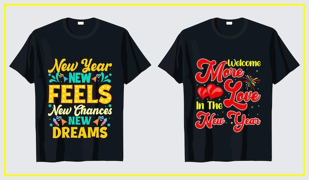 New year 2023 t-shirt design, typography t-shirt new year bundle