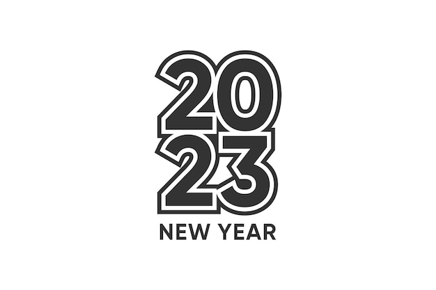 New year 2023 vector digital template