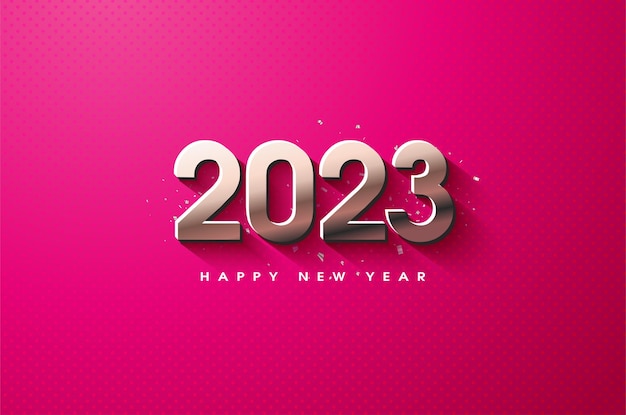 new year 2023 with thick coloring.