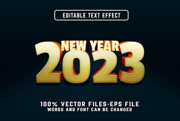 New Year 3d Text Effect Premium vectors