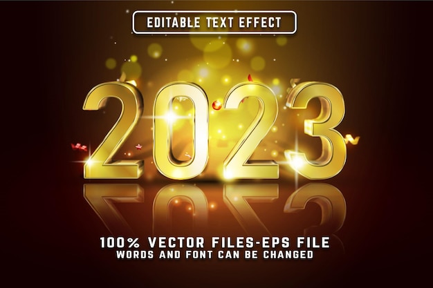 New Year 3d Text Effect Premium vectors