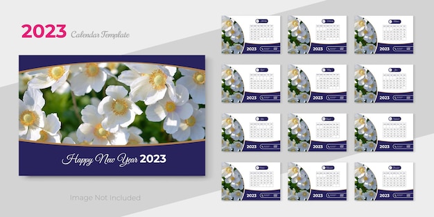 New year Calendar design Template 2023