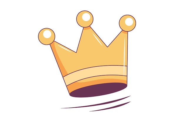 New Year Crown Sticker Design