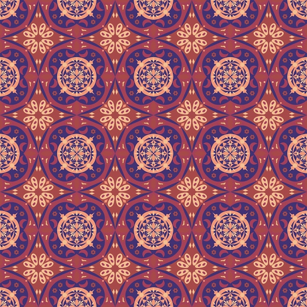 New Year Floral Seamless Pattern Background Garden Nature Damask Aboriginal Ornament Art