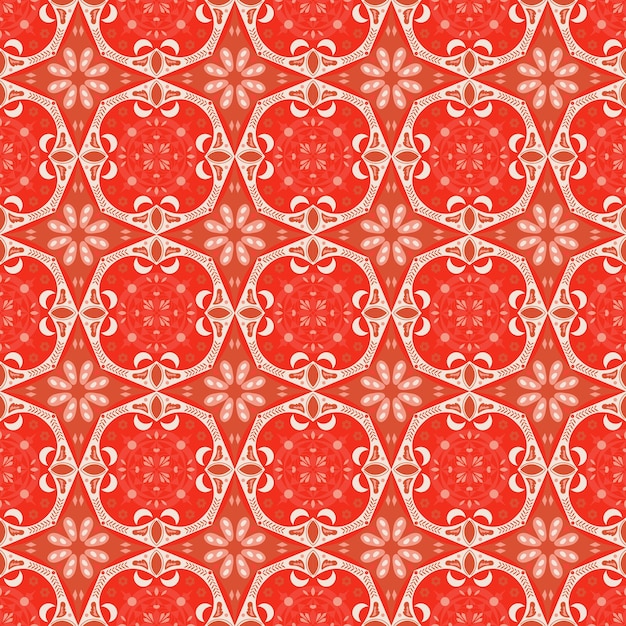 New Year Floral Seamless Pattern Background Garden Nature Damask Aboriginal Ornament Art