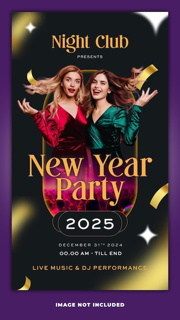 Vector new year flyer template