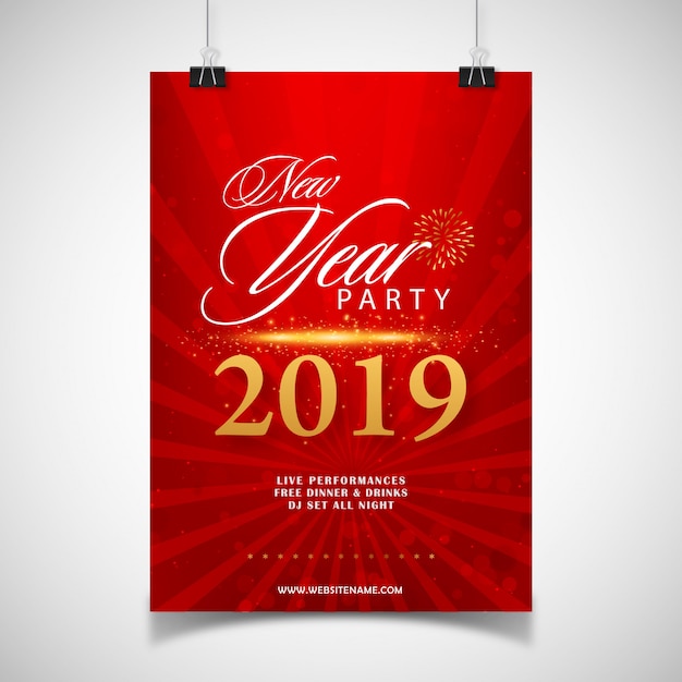 New year Party poster