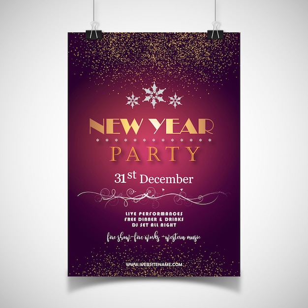 New year Party poster