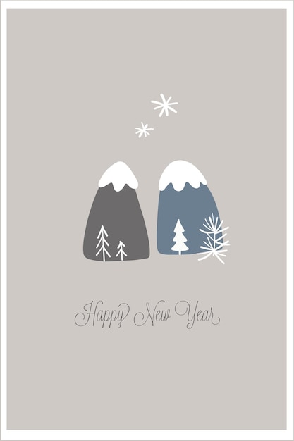 New year postcard card christmas party winter