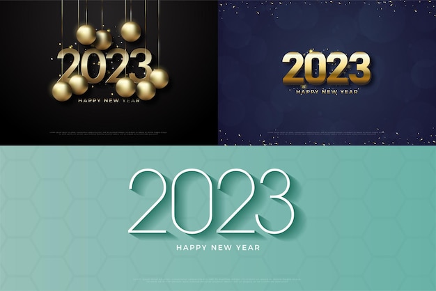 New Year's celebration 2023 with simple elegant.