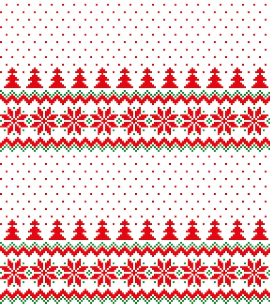 New Year s Christmas pattern pixel vector illustration eps