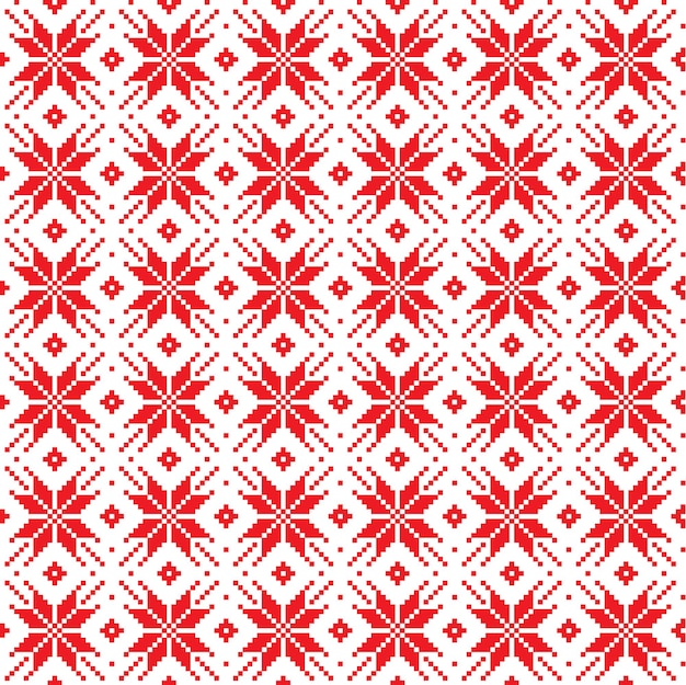 New Year's Christmas pattern pixel vector illustration