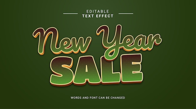 New year sale text effect modern style