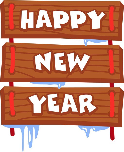 Vector new year signboard