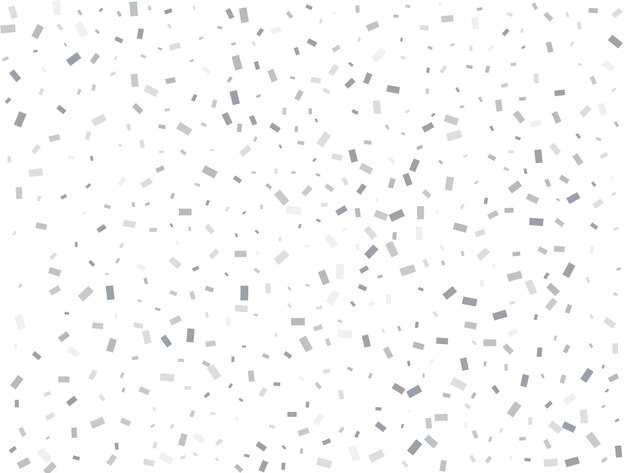 Vector new year silver rectangular glitter confetti background white festive texture