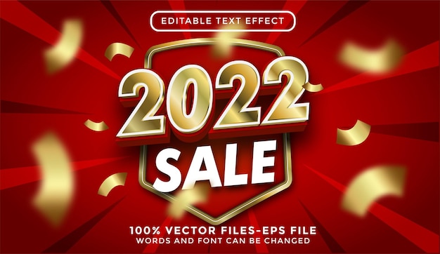 New Year text with golden texture. editable text effect premium vectors