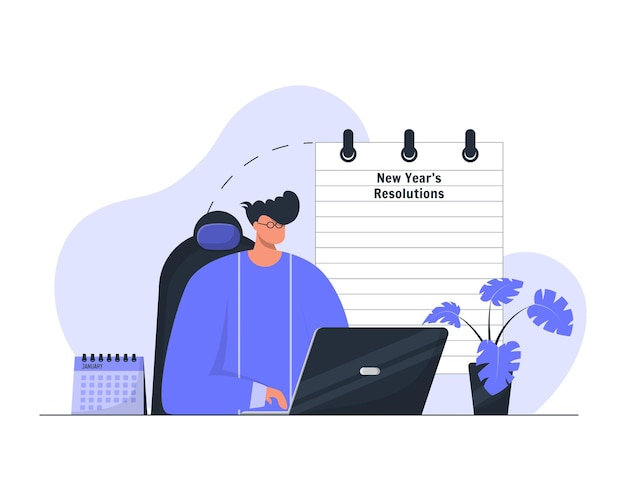 New Years Resolutions Concept Illustration