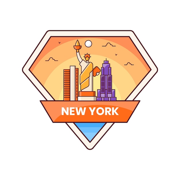 New York city badge USA