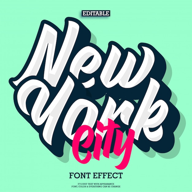 new york city lettering text effect