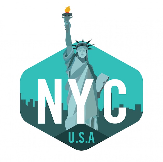 New York City logo with Statue Of Liberty