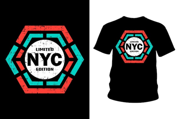 New york city text t shirt typography design