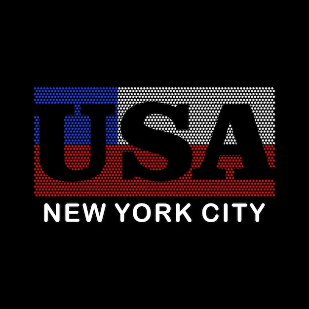 new york city typography design vector for print t shirt