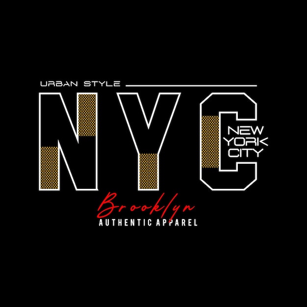 new york city typography design vector for print t shirt