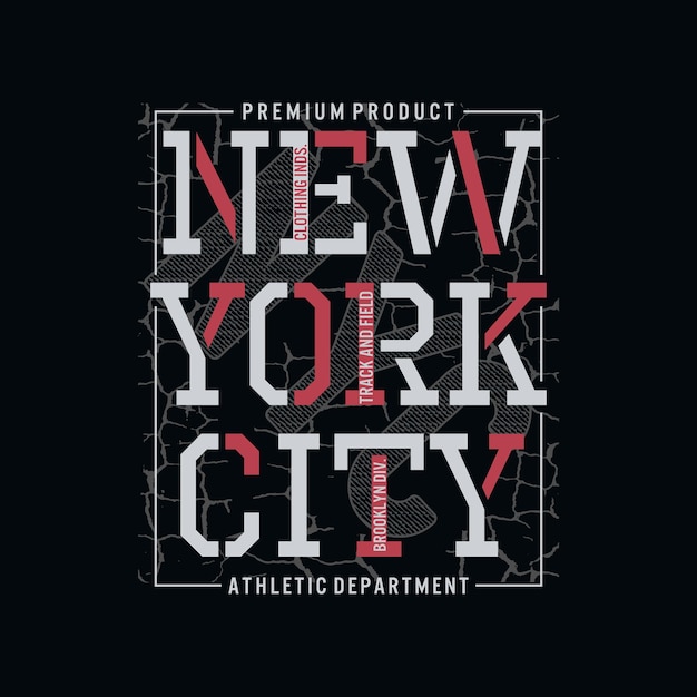 New york city typography t shirt vector design illustration casual style