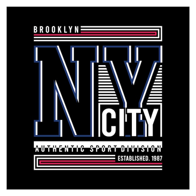 New york city typography t shirt vector design illustration casual style