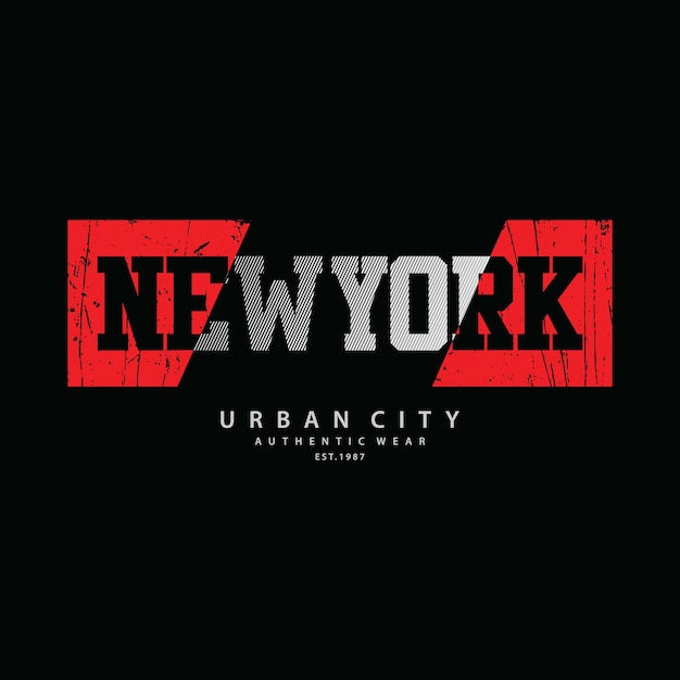 New york illustration typography vector t shirt design