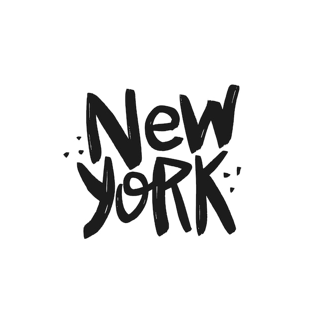 New York lettering.