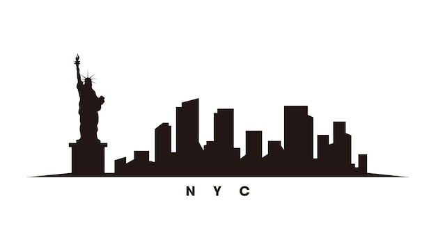 NEW YORK skyline Illustration silhouette vector