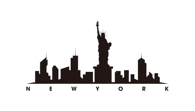 NEW YORK skyline Illustration silhouette vector