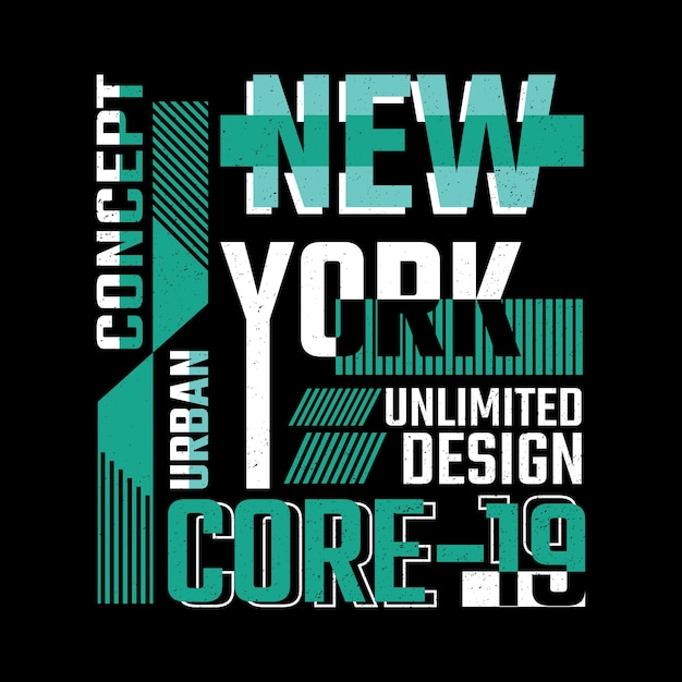 New york t shirt typography design