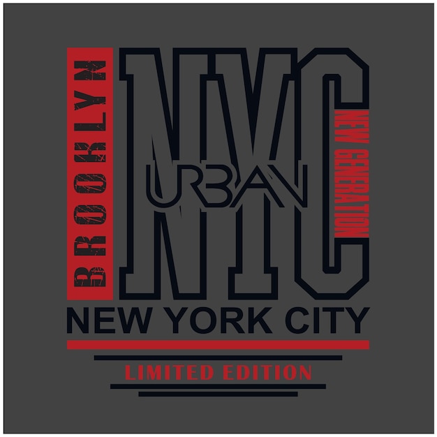 New york typography for print illustration t shirt vector art vintage