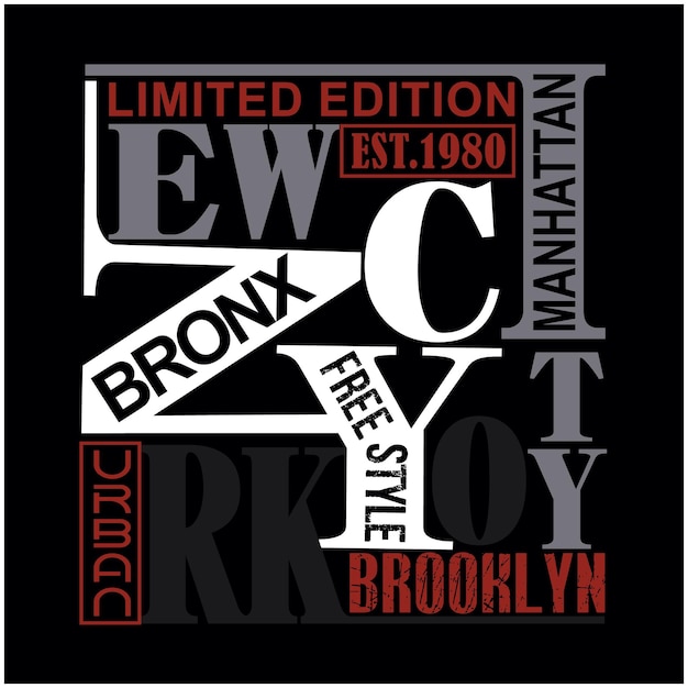 New york typography for print perfect for t-shirts design clothing hoodies etc