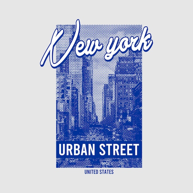 New york urban street graphic tshirt