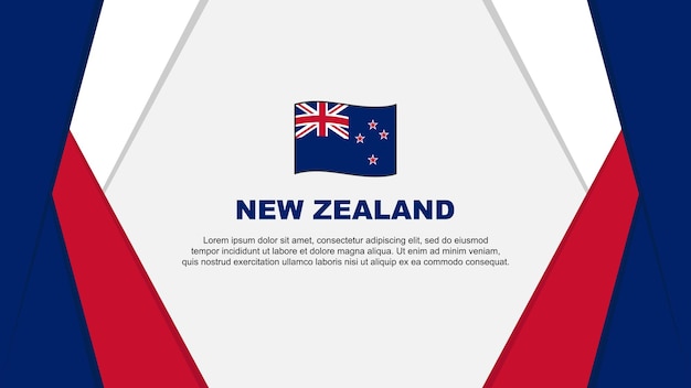 New Zealand Flag Abstract Background Design Template New Zealand Independence Day Banner Cartoon Vector Illustration New Zealand Background