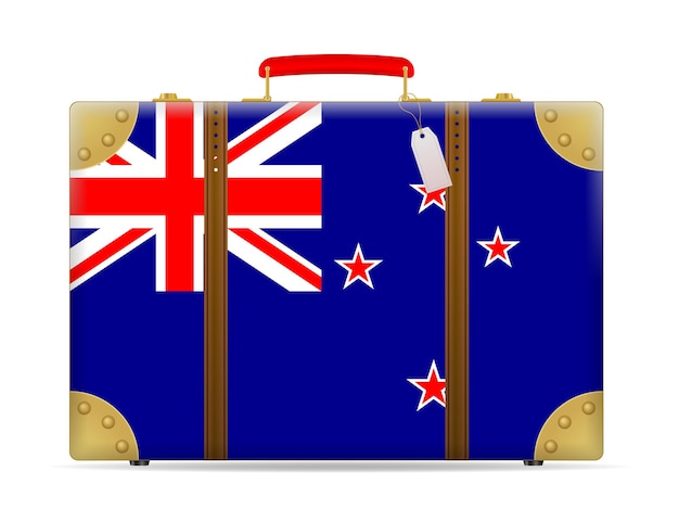 New Zealand flag travel suitcase