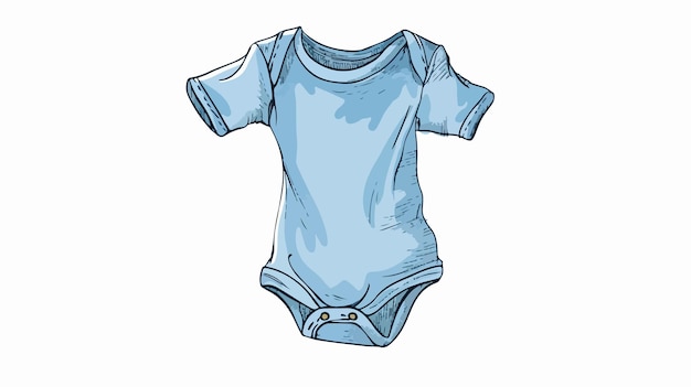 Vector newborn baby bodysuit vector illustration handdrawn