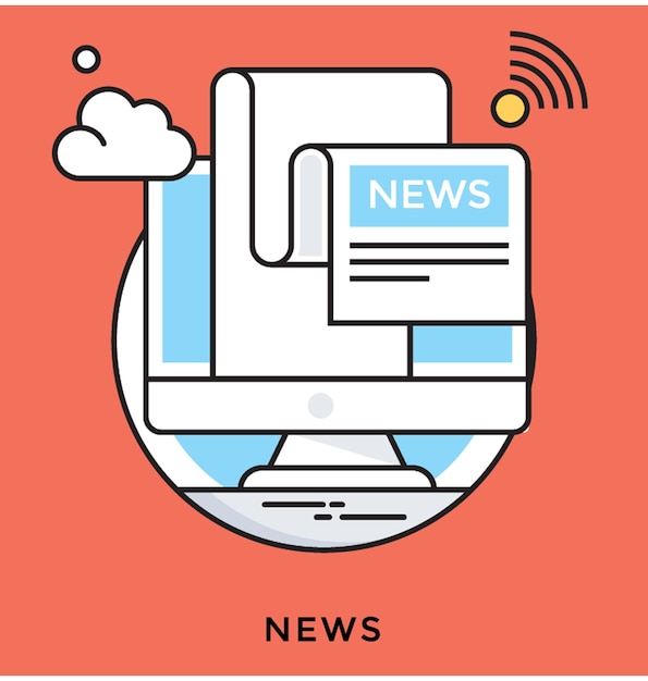 News Flat vector Icon