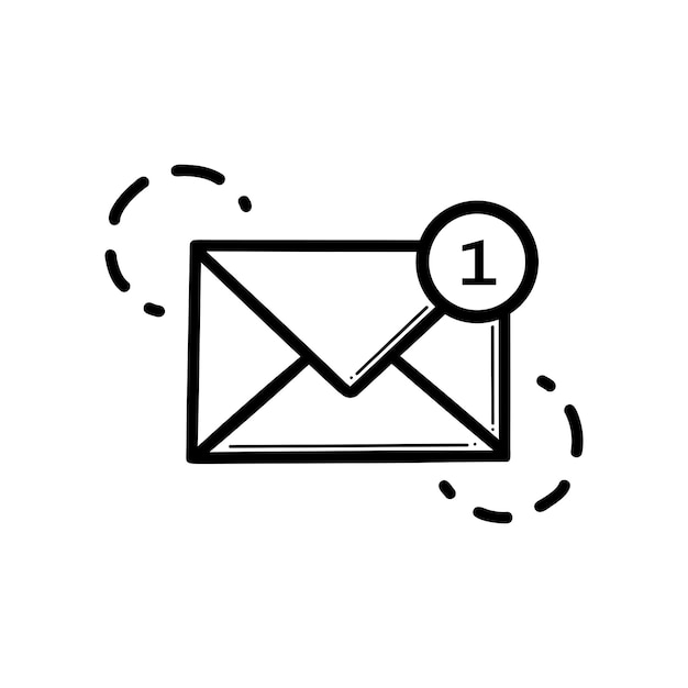 Newsletter line vector icon Outline email Envelope with letter vector sign linear style pictogram